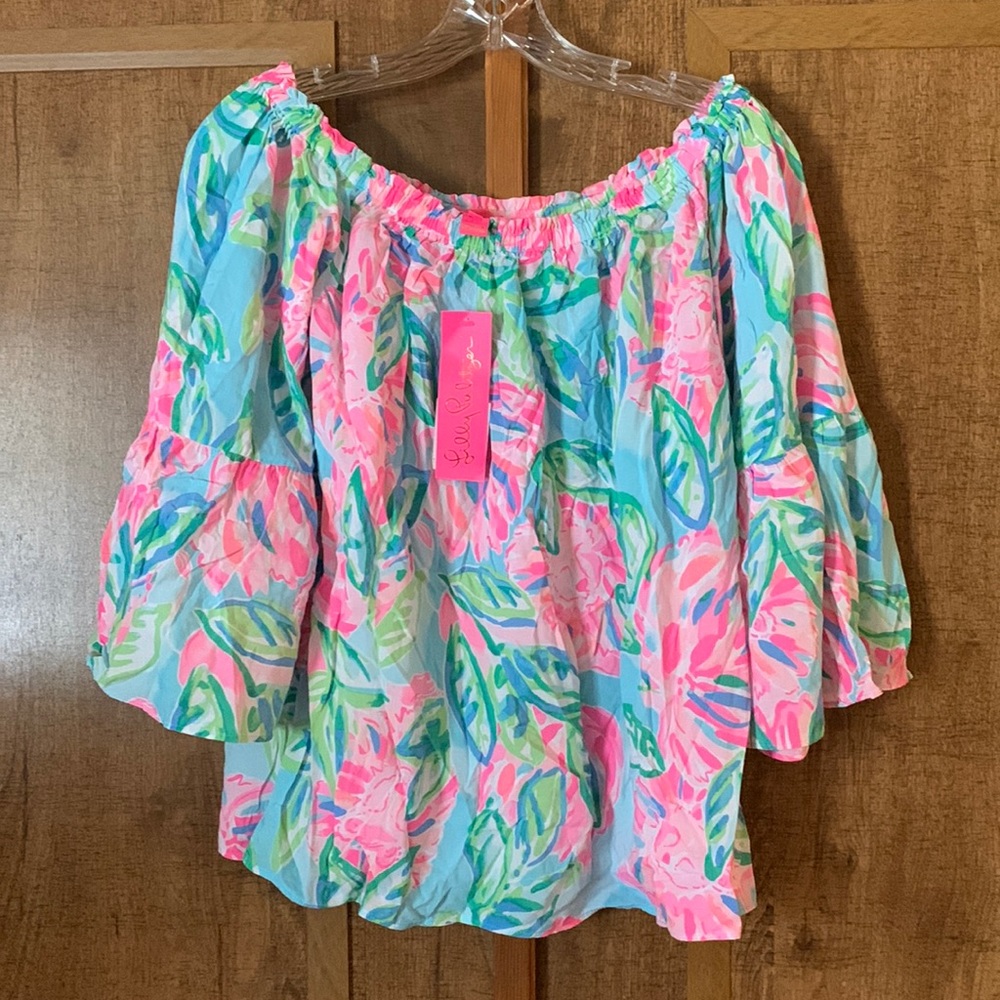 Off the shoulder Lilly Pulitzer blouse